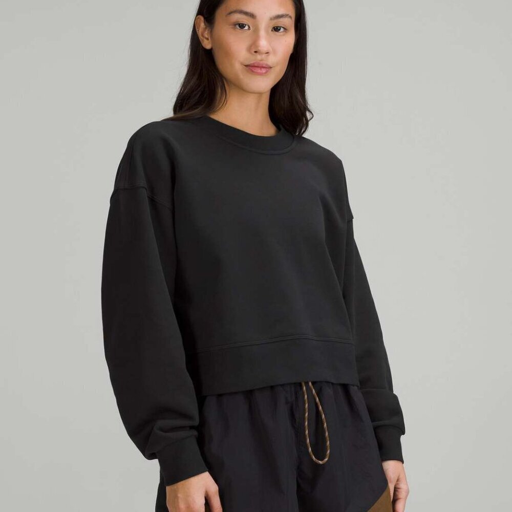 Lululemon Perfectly Oversized Cropped Crew - French Terry - Picture 3 of 10